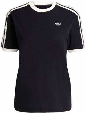 ADIDAS ORIGINALS Tričko 'Ruffle 3-Stripes'  čierna / biela
