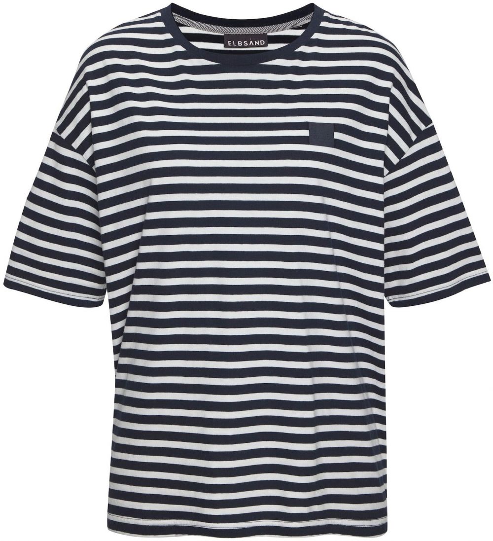 Elbsand Tričko  námornícka modrá / biela