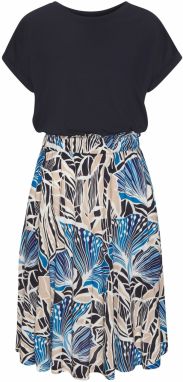 LASCANA Šaty  krémová / námornícka modrá / čierna / biela