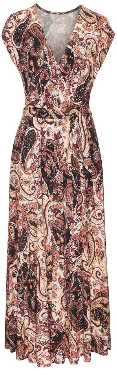 VIVANCE Šaty  béžová / oranžová / bordová / čierna