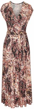 VIVANCE Šaty  béžová / oranžová / bordová / čierna