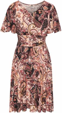 VIVANCE Šaty  béžová / svetlohnedá / pastelovo červená / čierna