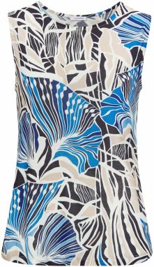 LASCANA Top  piesková / námornícka modrá / nebesky modrá / biela