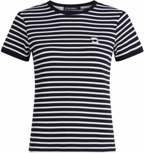 Karl Lagerfeld Tričko 'Ikon'  čierna / biela