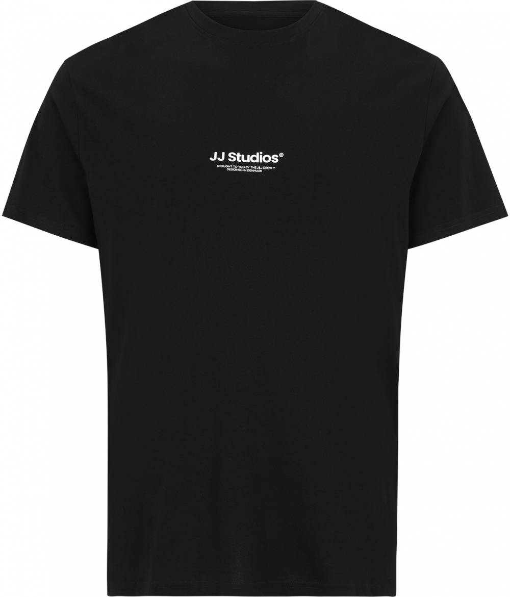 Jack & Jones Plus Tričko 'JJESOHO'  čierna / biela