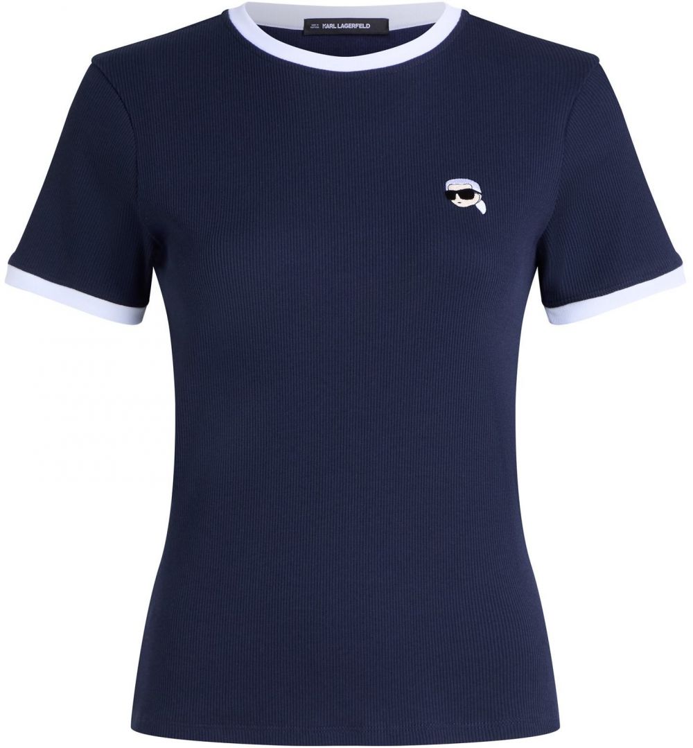 Karl Lagerfeld Tričko 'Ikon'  tmavomodrá / čierna / biela