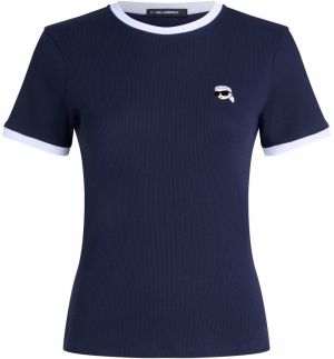 Karl Lagerfeld Tričko 'Ikon'  tmavomodrá / čierna / biela