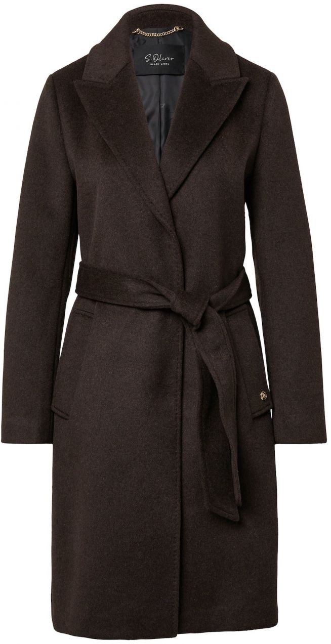 s.Oliver BLACK LABEL Prechodný kabát  tmavohnedá