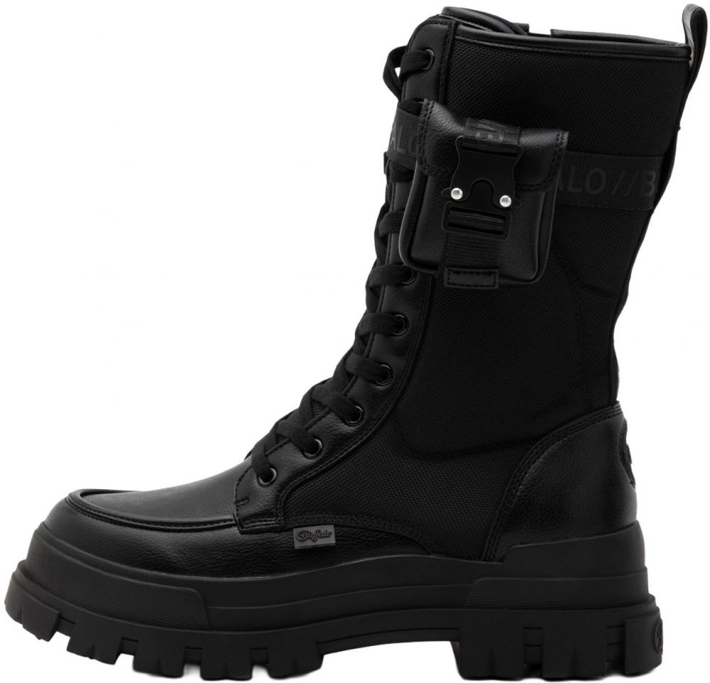 BUFFALO Šnurovacie čižmy 'ASPHA'  čierna