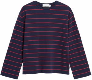 ARMEDANGELS Tričko 'MARYNAA'  modrá / červená