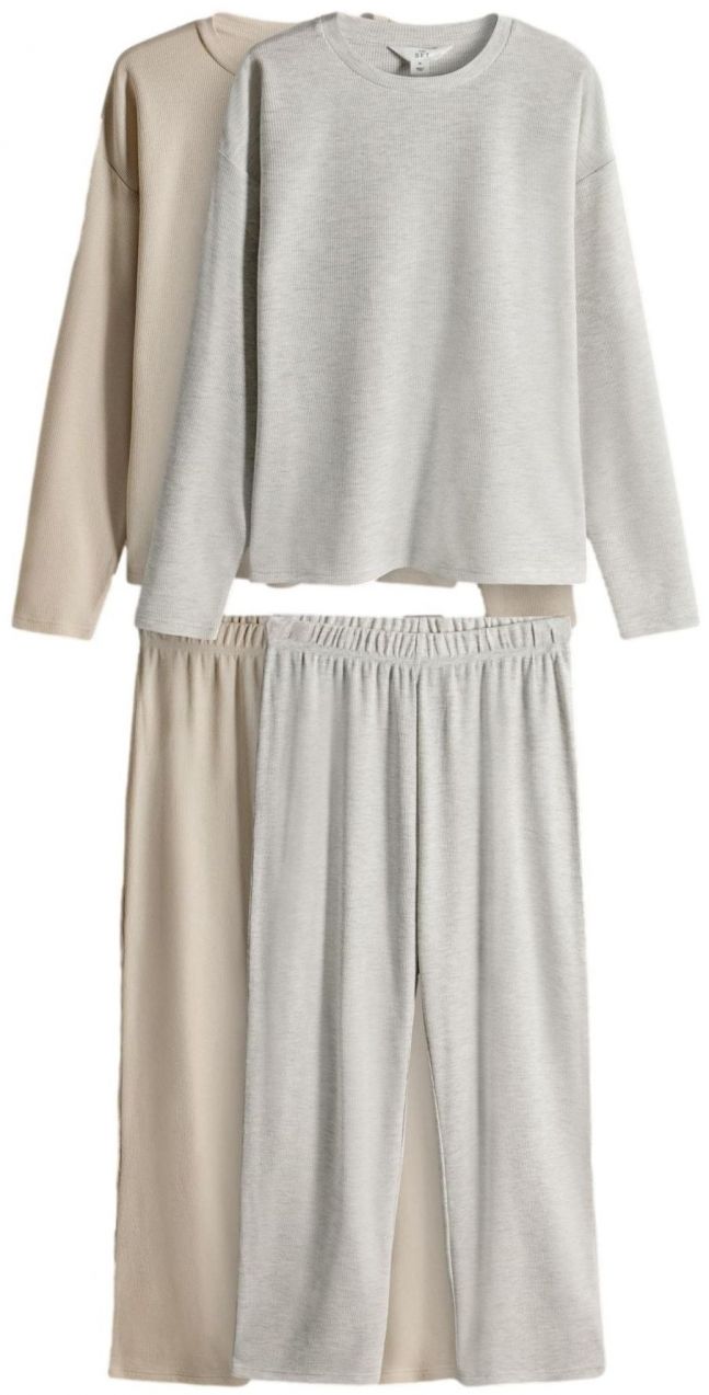 The Set Pyžamo  béžová / sivá