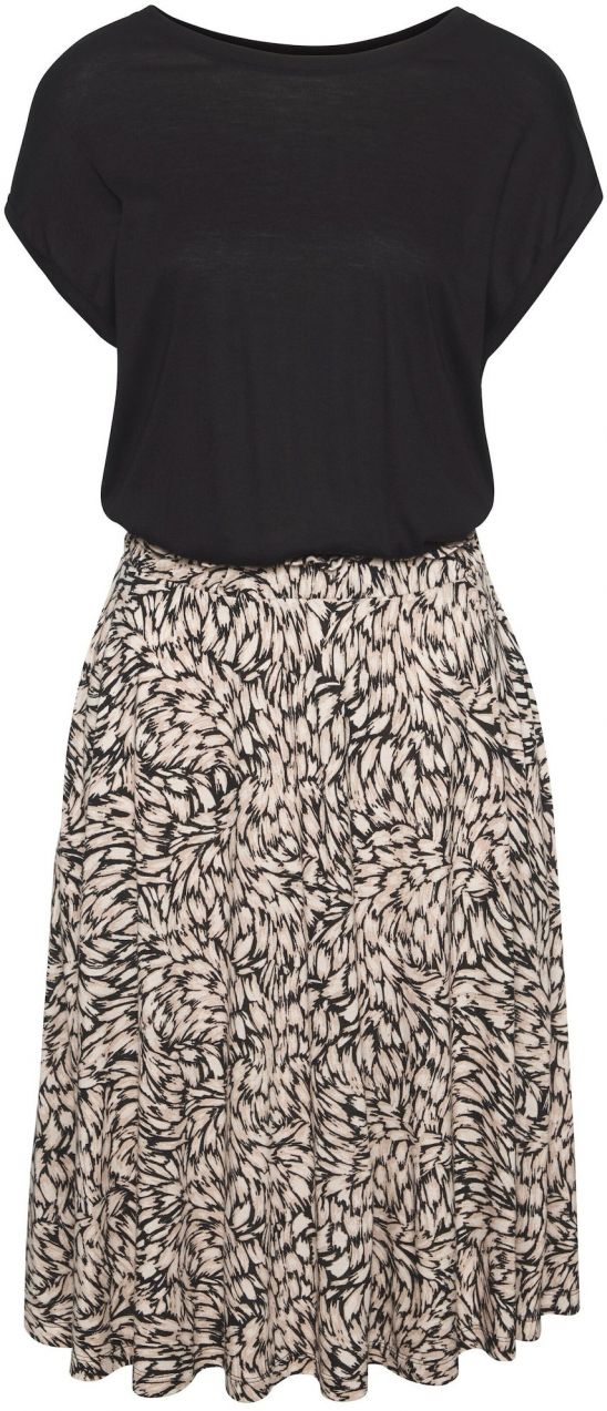 BUFFALO Šaty  béžová / svetlobéžová / čierna