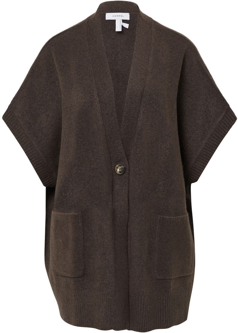COMMA Kardigán  tmavohnedá