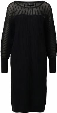 s.Oliver Pletené šaty  čierna