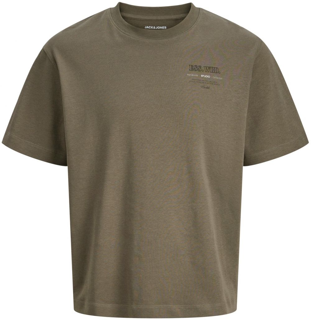 Jack & Jones Plus Tričko 'JJEUuban Edge Studio'  svetlohnedá