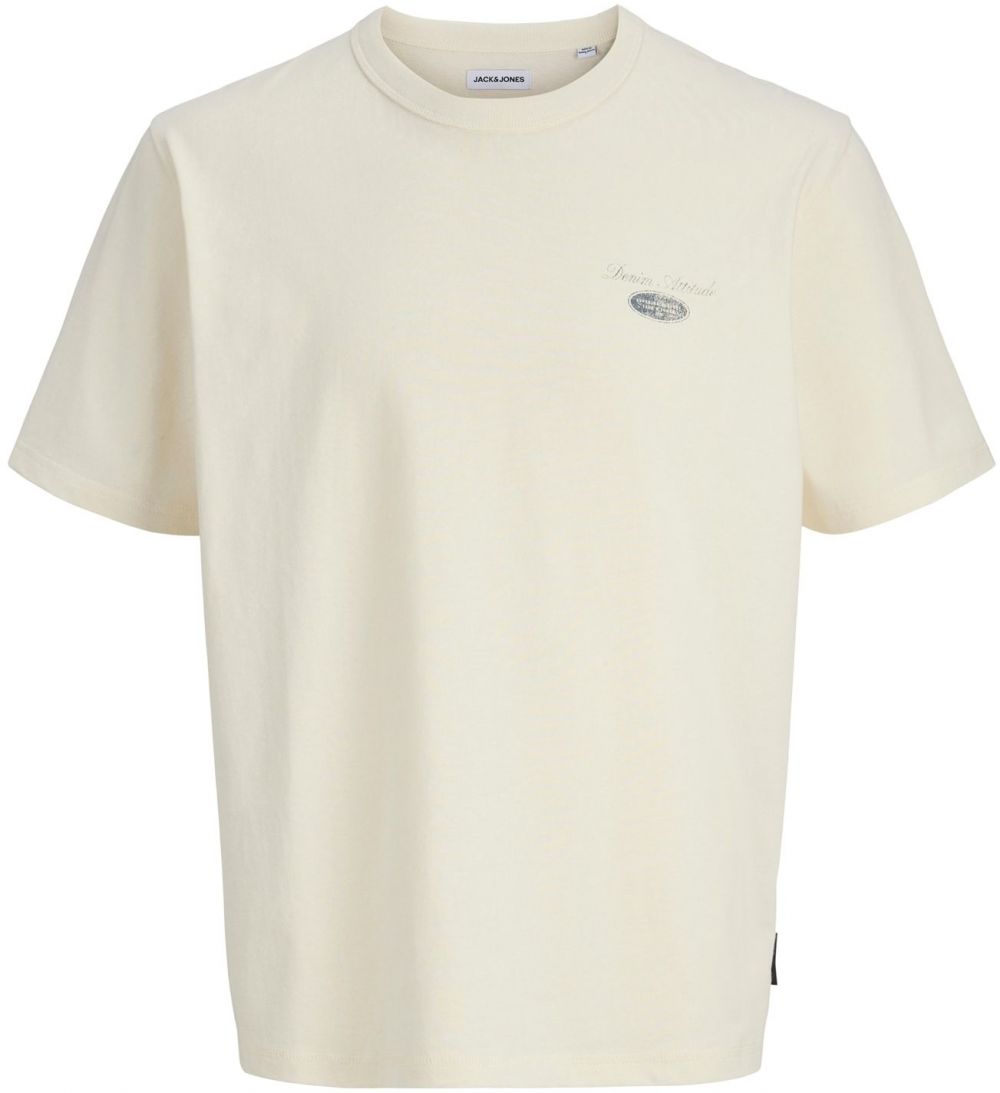 Jack & Jones Plus Tričko 'JJEDover'  sivá / biela