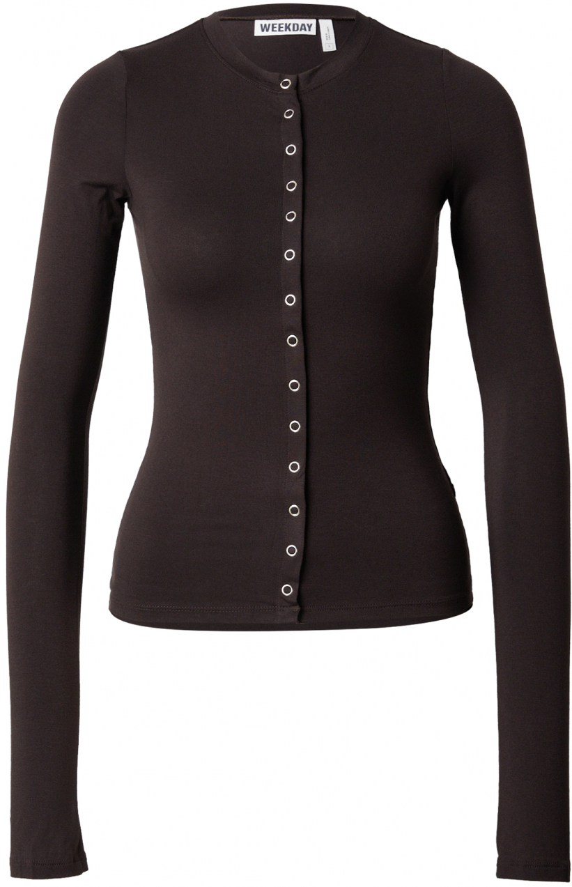 WEEKDAY Kardigán 'Mia'  tmavohnedá