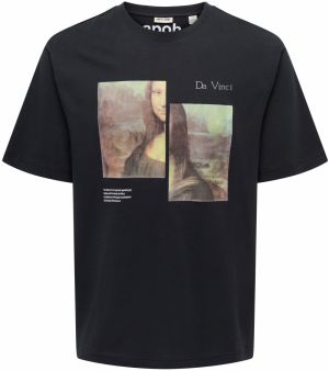 Only & Sons Tričko 'ONSMONALISA'  hnedá / jablková / čierna / biela