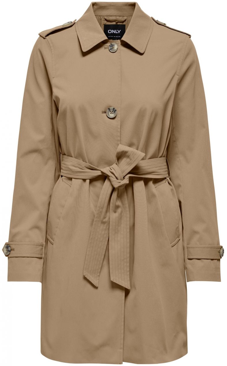 ONLY Prechodný kabát 'ONLDISA'  tmavobéžová