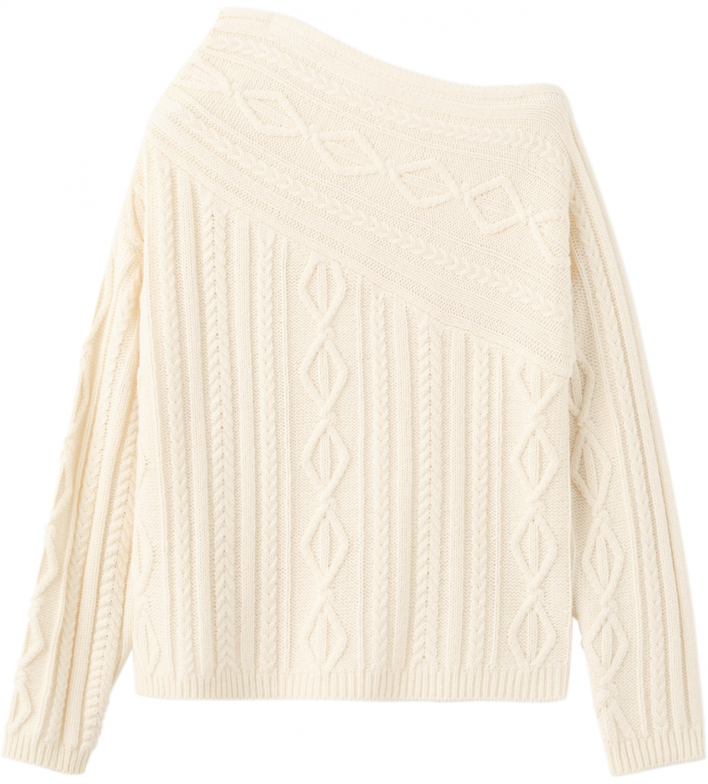 MANGO Sveter 'WOLF'  krémová