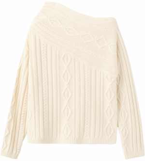 MANGO Sveter 'WOLF'  krémová