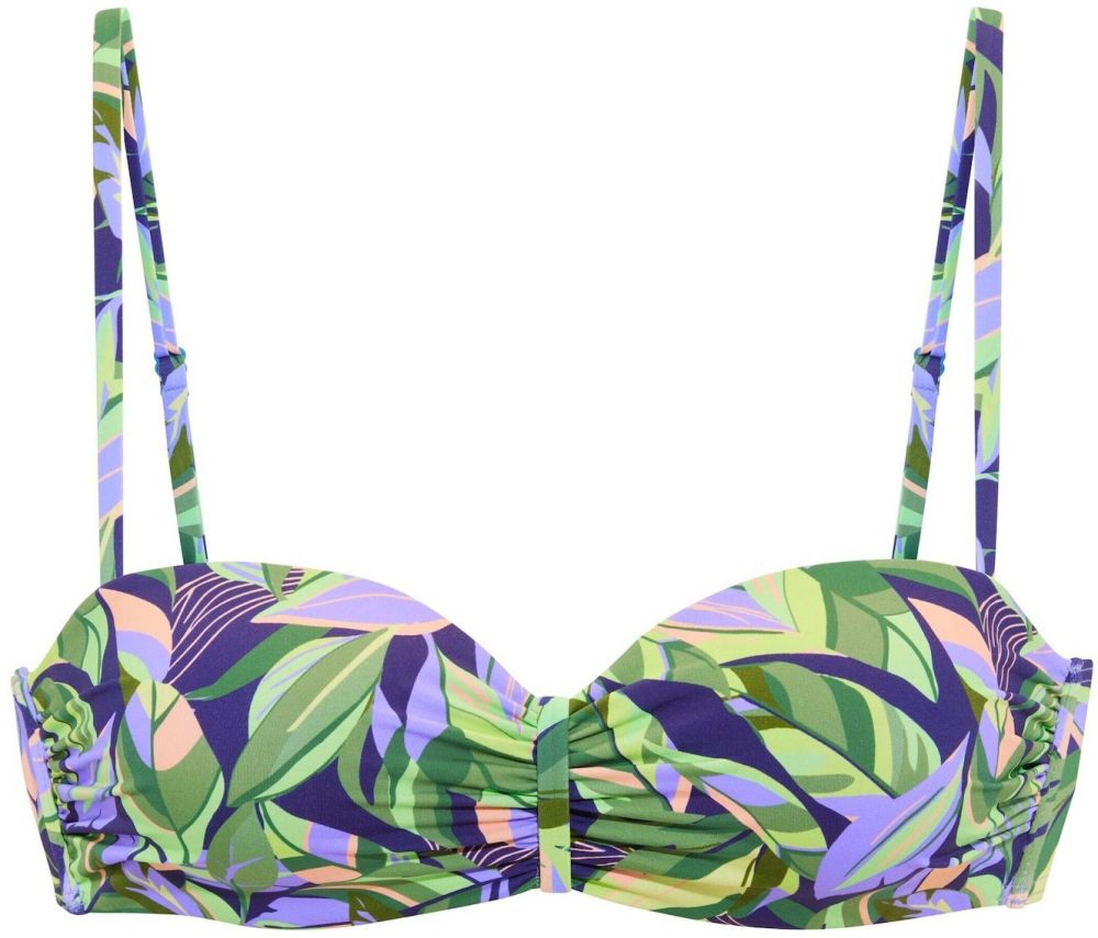 s.Oliver Bikinový top  námornícka modrá / zelená / jedľová / fialová