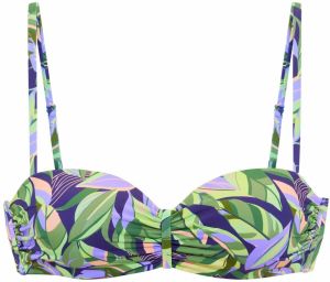 s.Oliver Bikinový top  námornícka modrá / zelená / jedľová / fialová