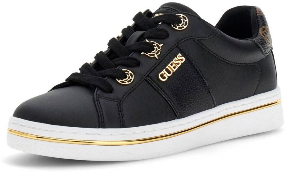 GUESS Nízke tenisky 'STEW'  hnedá / zlatá / čierna