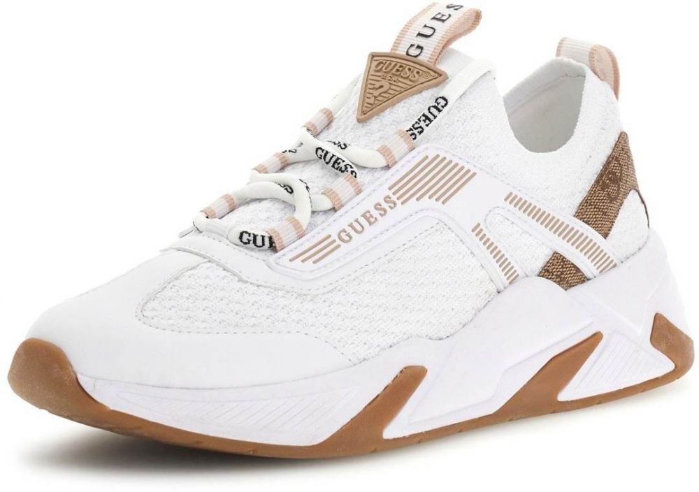 GUESS Nízke tenisky 'GENGA'  hnedá / mokka / biela