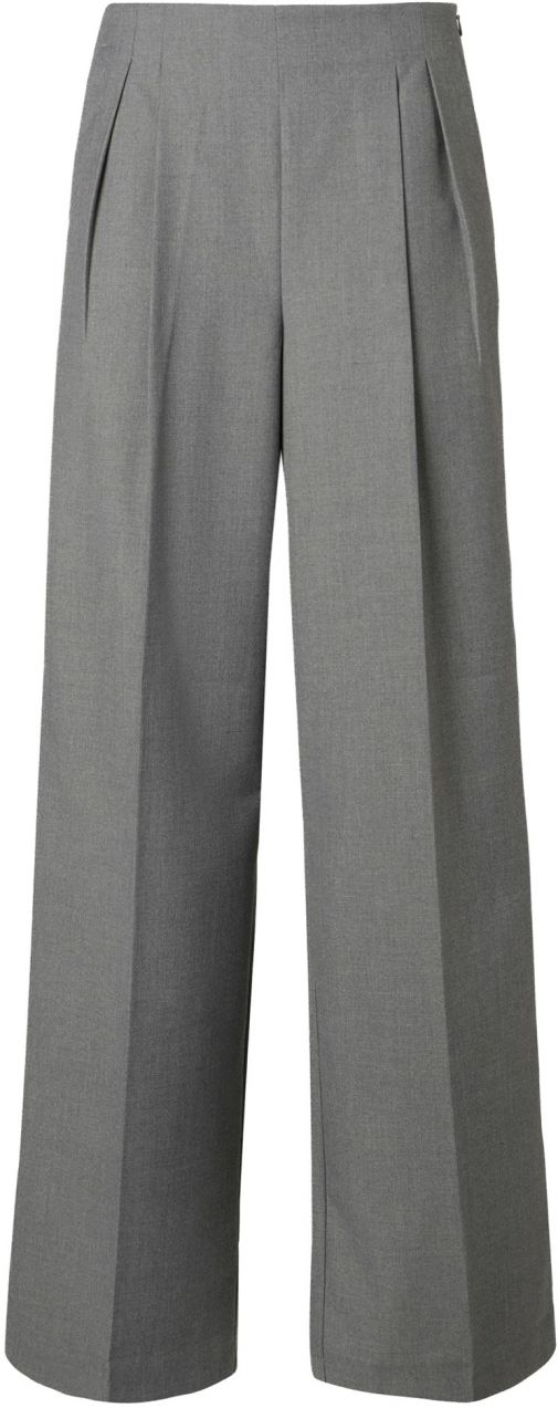 VERO MODA Plisované nohavice 'VMHailey'  sivá melírovaná