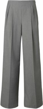 VERO MODA Plisované nohavice 'VMHailey'  sivá melírovaná