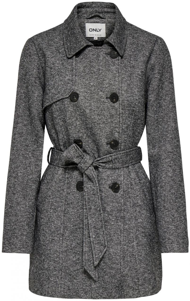 ONLY Prechodný kabát 'ONLSEDONA VALERIE'  tmavosivá