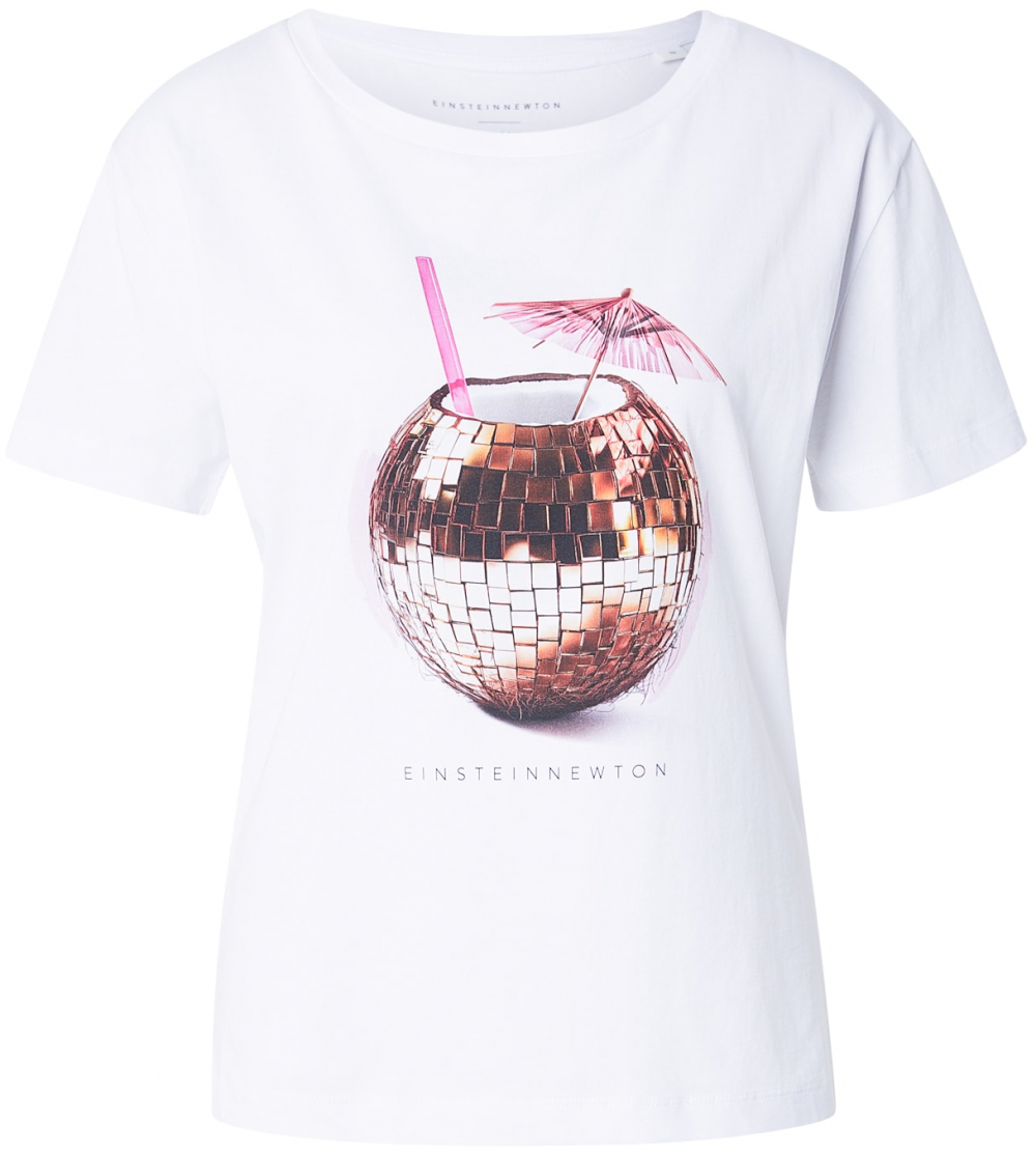 EINSTEIN & NEWTON Tričko  čokoládová / svetloružová / biela