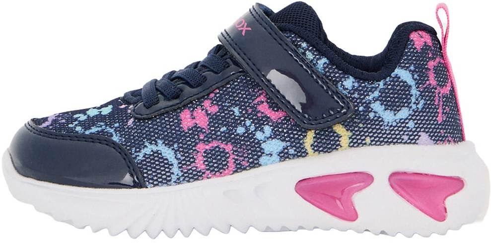 GEOX Tenisky 'J ASSISTER'  námornícka modrá / svetlomodrá / žltá / ružová