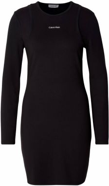 Calvin Klein Jeans Šaty  čierna / biela