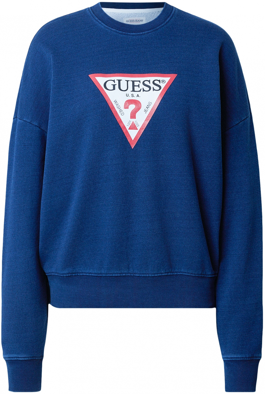 GUESS JEANS Mikina 'ICONIC'  modrá / červená / biela