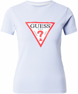 GUESS JEANS Tričko 'ICONIC'  pastelovo modrá / červená / čierna / biela
