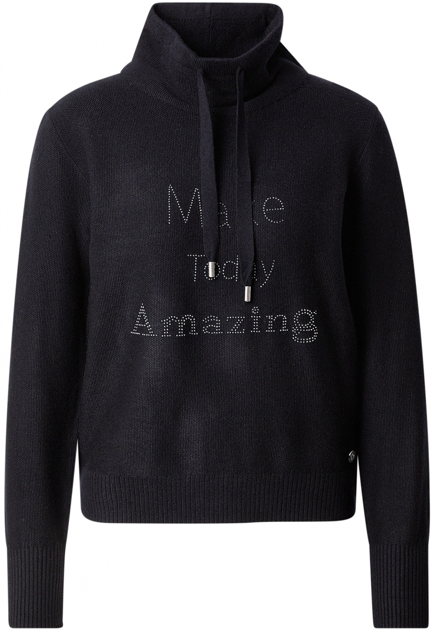 ZABAIONE Sveter 'Ra44na'  čierna / strieborná