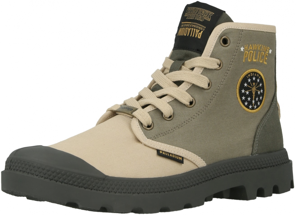 Palladium Členkové tenisky 'PAMPA HAWKINS POLICE'  béžová / kaki / čierna