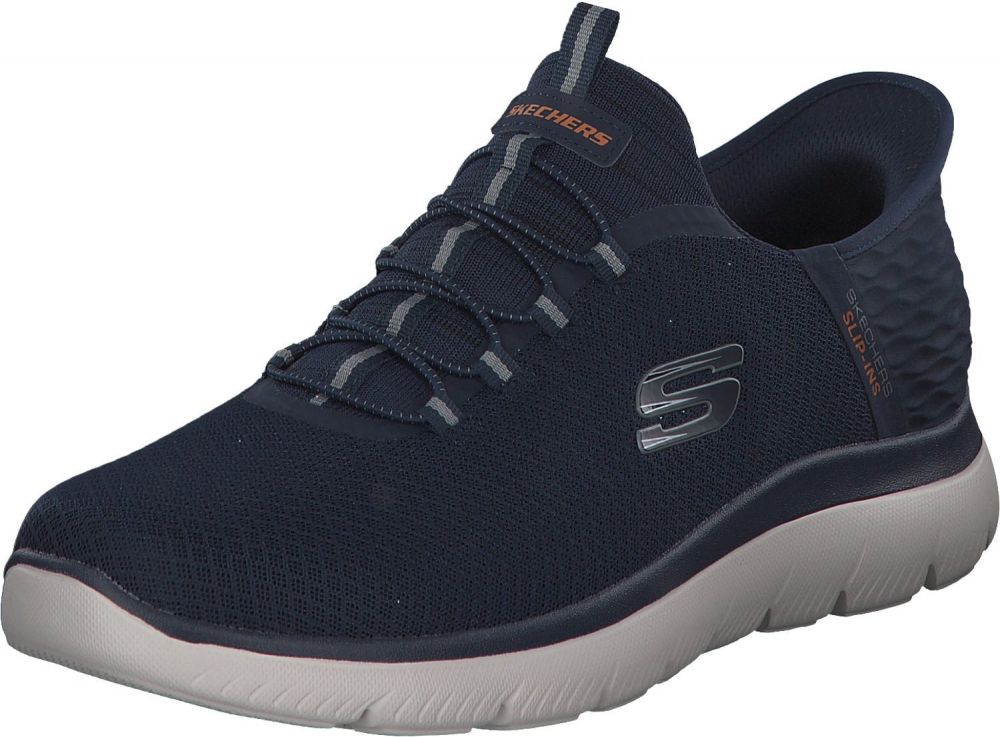 SKECHERS Nízke tenisky  námornícka modrá / svetlosivá / oranžová