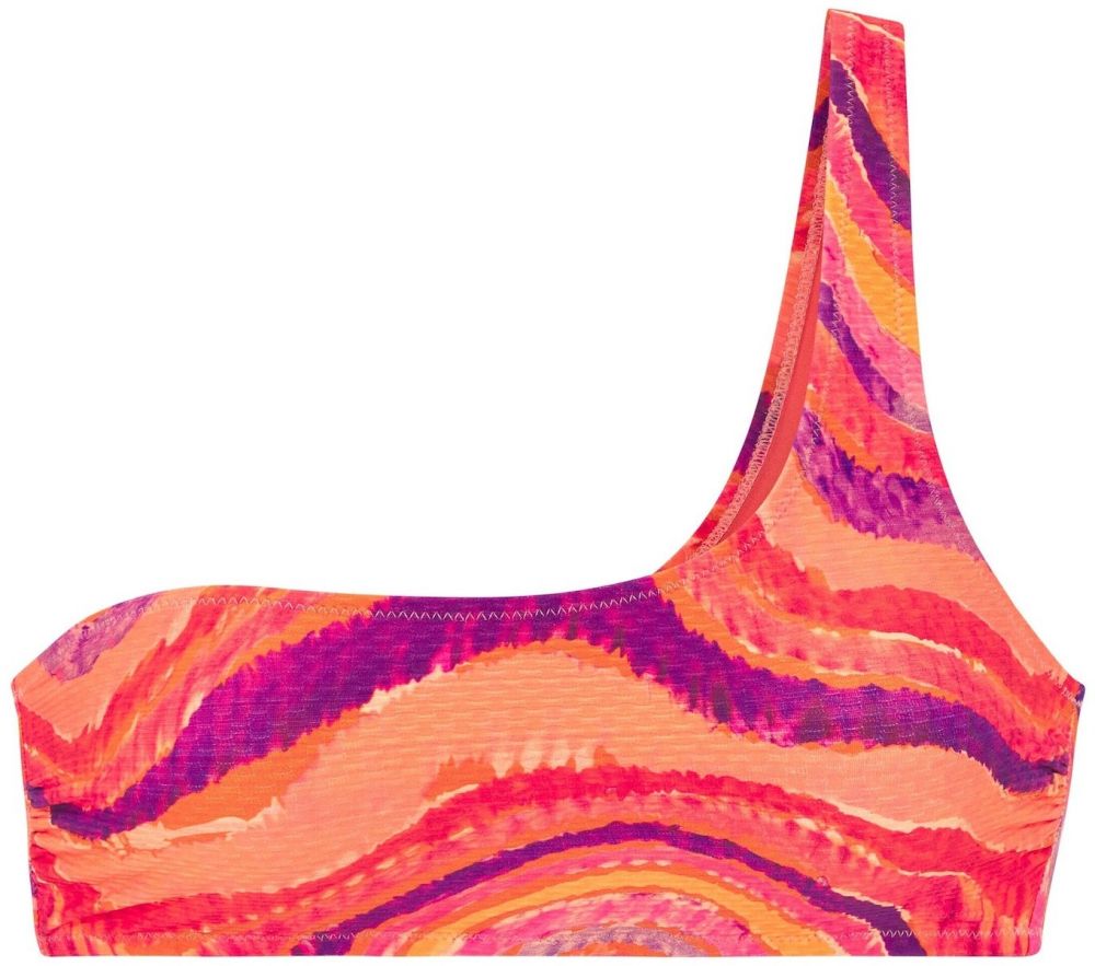 Bruno Banani Bikinový top  žltá / tmavofialová / grenadínová / melónová