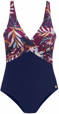 LASCANA Jednodielne plavky  tmavomodrá / svetlomodrá / ružová / bordová