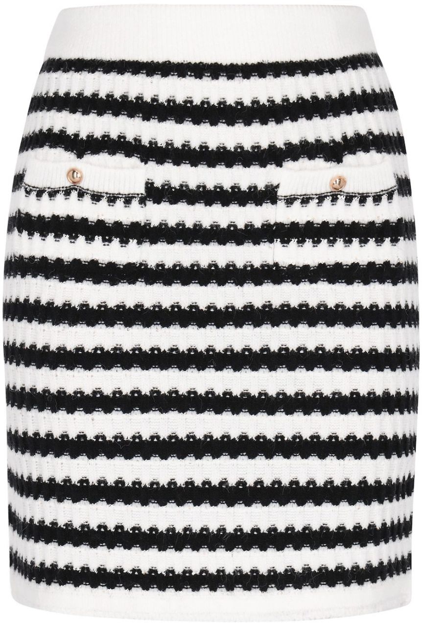 faina Sukňa  čierna / šedobiela