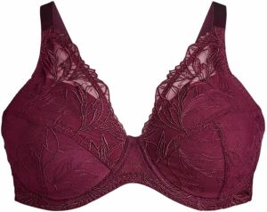 Devoted by Zizzi Podprsenka  vínovo červená