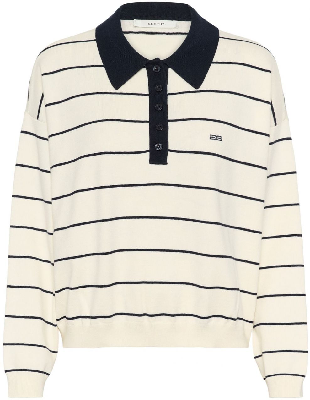 Gestuz Sveter 'GZtaige'  tmavomodrá / biela