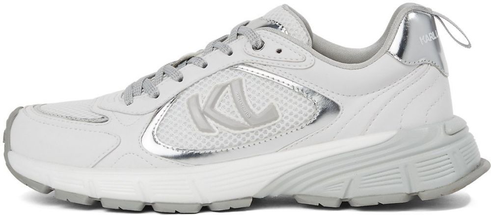 Karl Lagerfeld Nízke tenisky  strieborná / biela