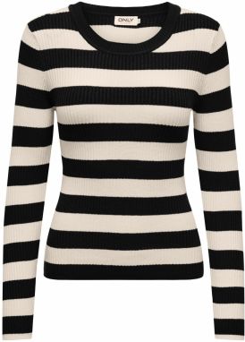 ONLY Sveter 'ONLLOUISA'  čierna / šedobiela