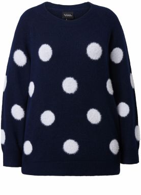 Ulla Popken Sveter  tmavomodrá / biela