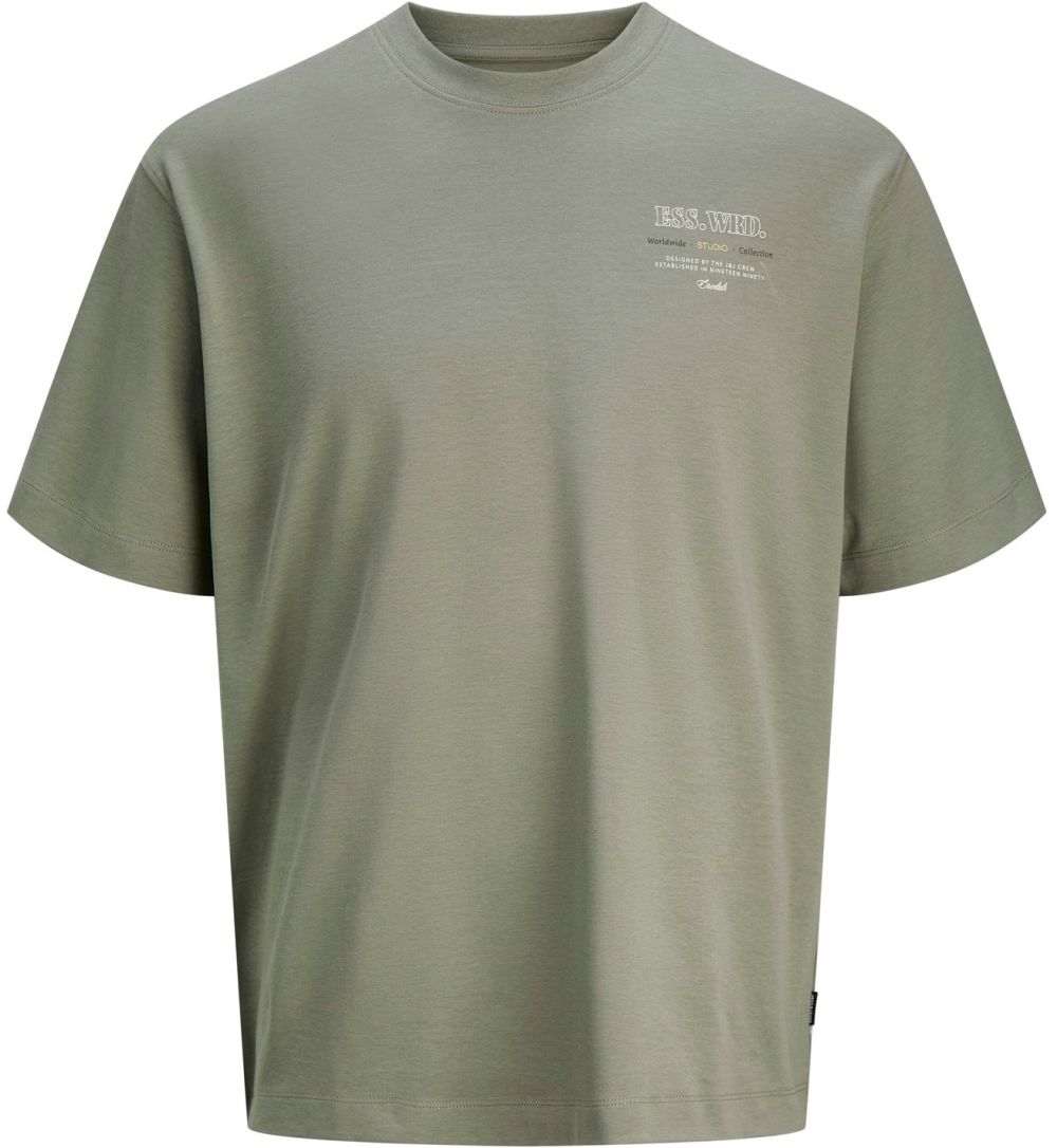 Jack & Jones Plus Tričko 'JJEURBAN EDGE STUDIO'  sivá / biela