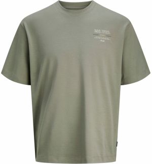 Jack & Jones Plus Tričko 'JJEURBAN EDGE STUDIO'  sivá / biela